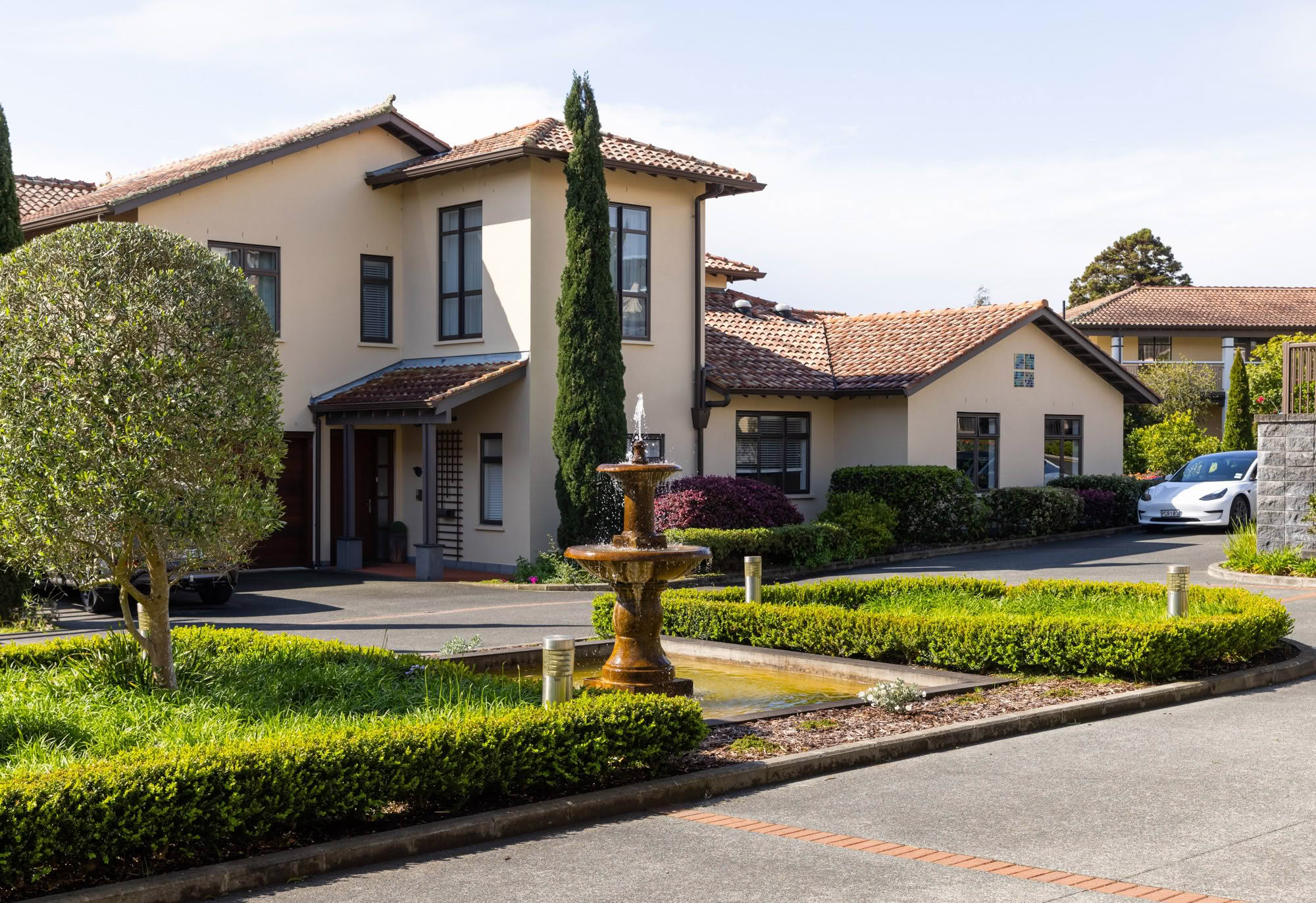 Architect-designed villa at St Andrew's Village with fountain courtyard