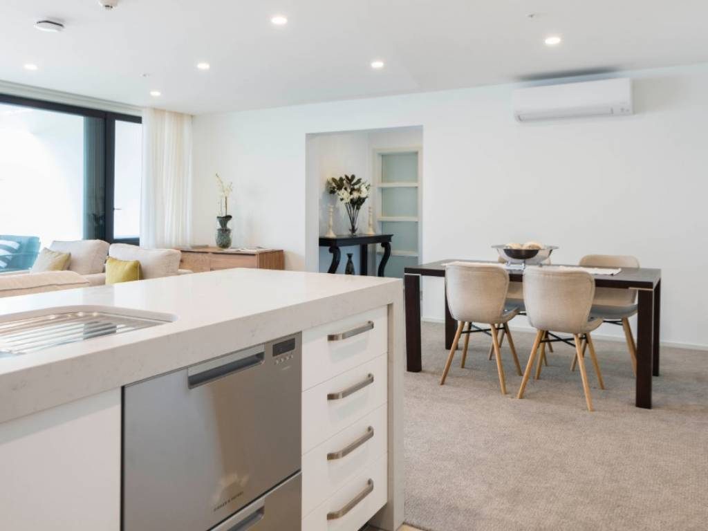 One bedroom apartment lounge at The Terraces, St Andrew's Village